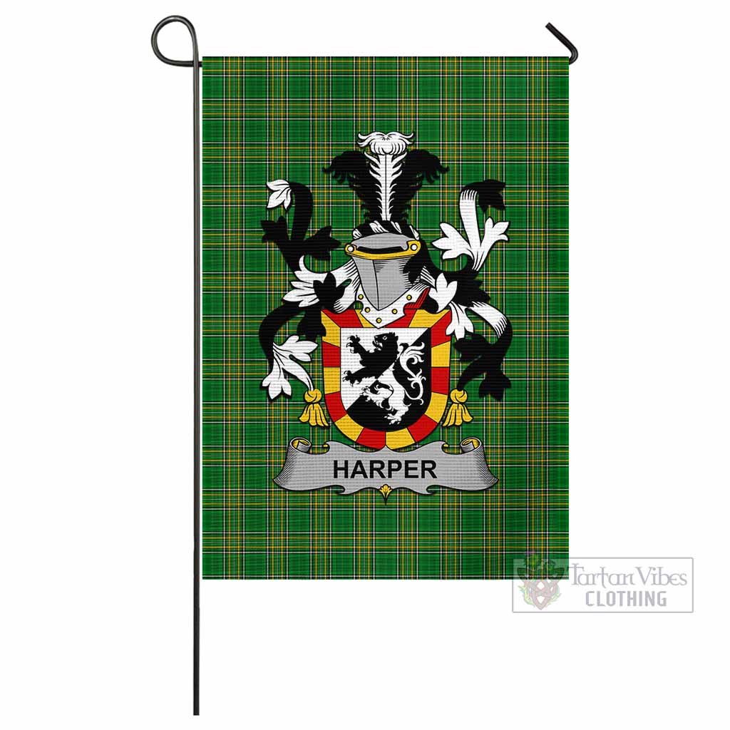 Tartan Vibes Clothing Harper Irish Clan Flag with Coat of Arms