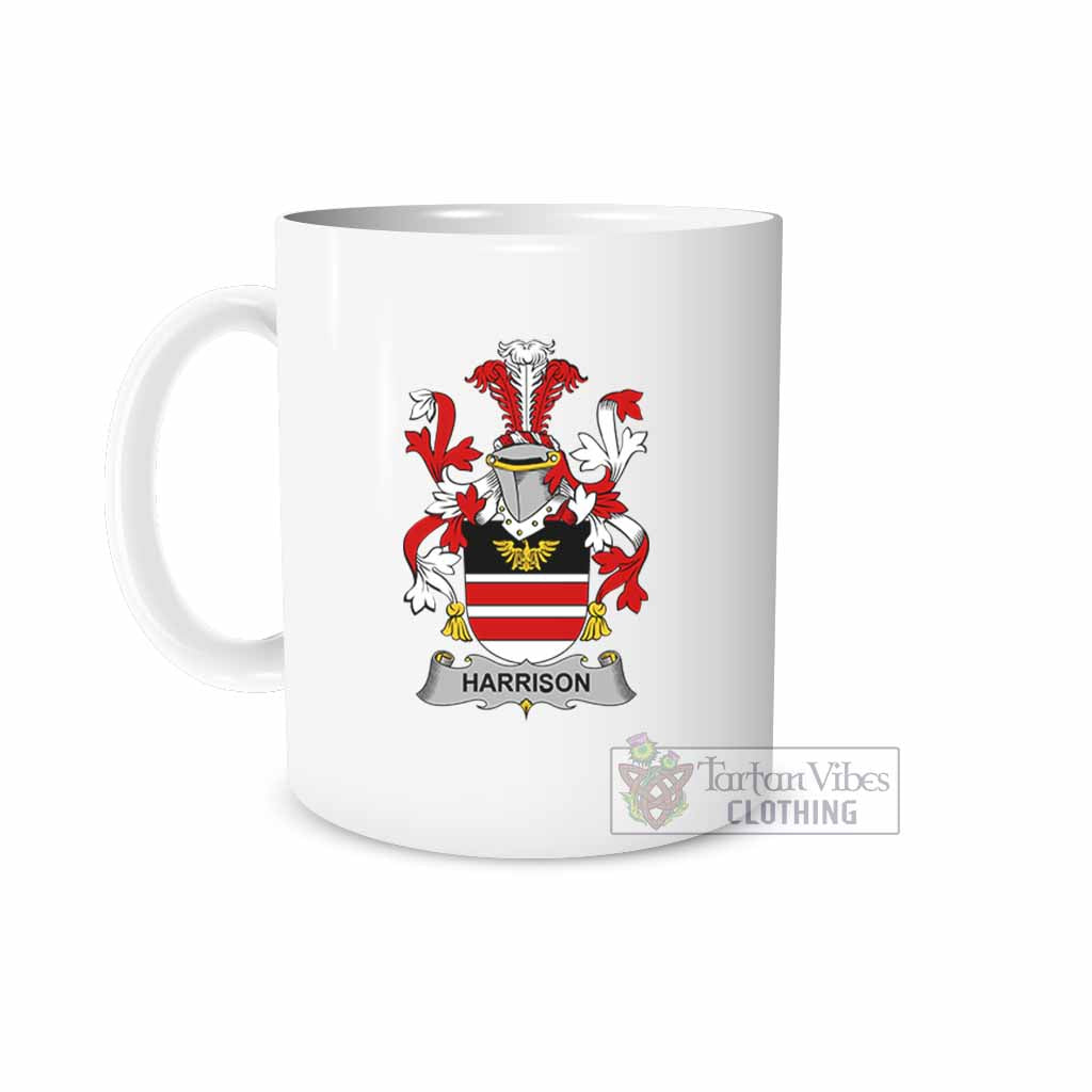 Tartan Vibes Clothing Harrison Irish Clan Coat of Arms Ceramic Mug