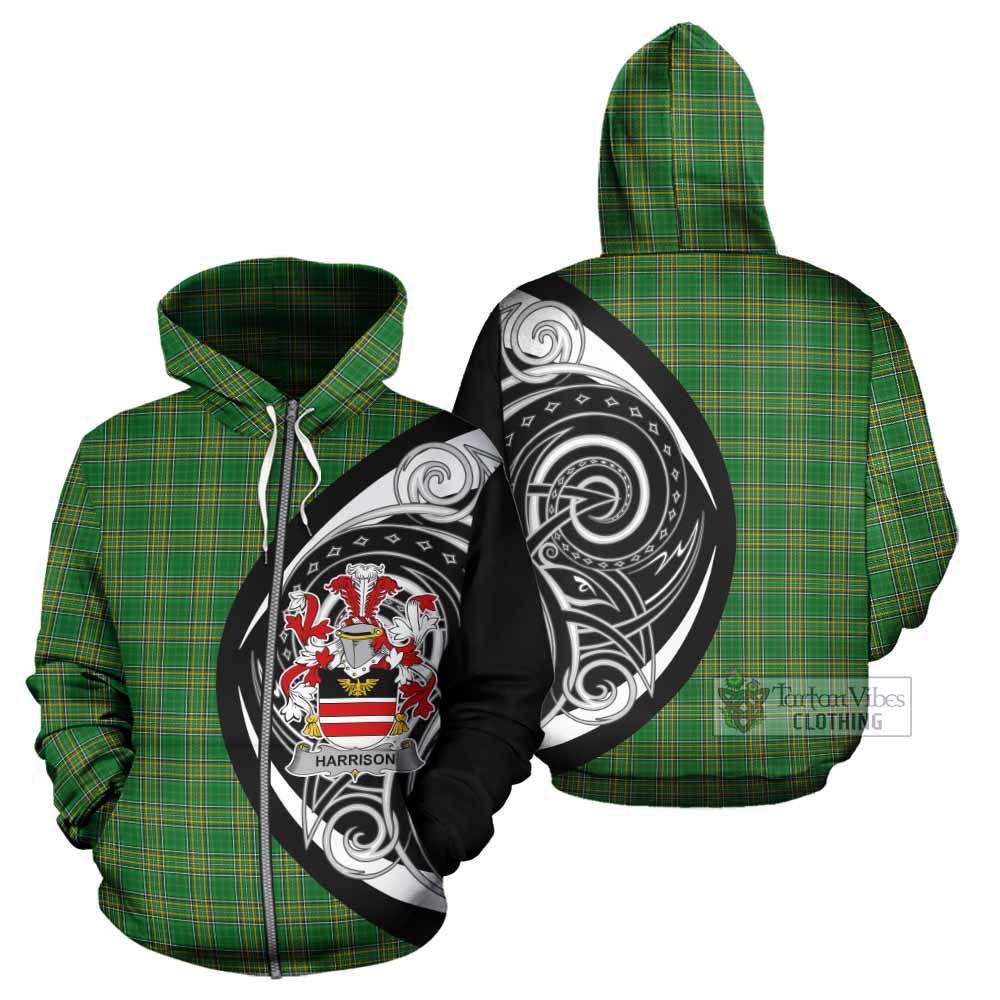 Harrison Irish Clan Hoodie Celtic Circle Style Zip Hoodie - Tartan Vibes Clothing