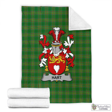 Hart Irish Clan Tartan Blanket with Coat of Arms