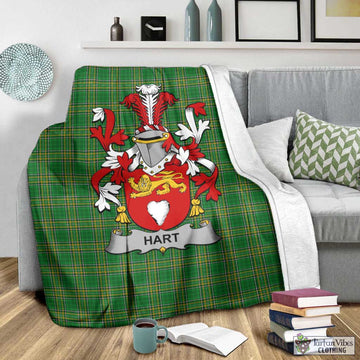 Hart Irish Clan Tartan Blanket with Coat of Arms