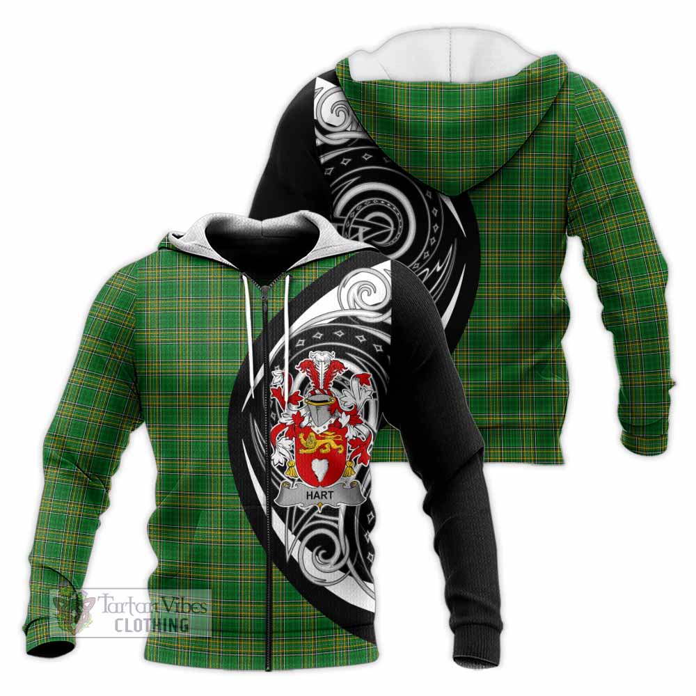 Hart Irish Clan Knitted Hoodie Celtic Circle Style Unisex Knitted Zip Hoodie - Tartan Vibes Clothing