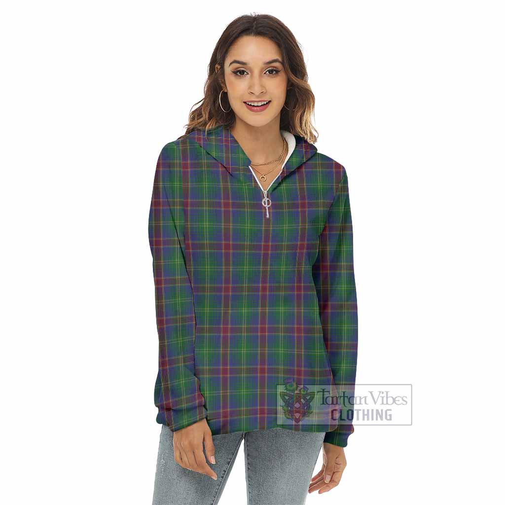 Hart Tartan Women's Borg Fleece Hoodie with Half Zip - Tartan Vibes Clothing