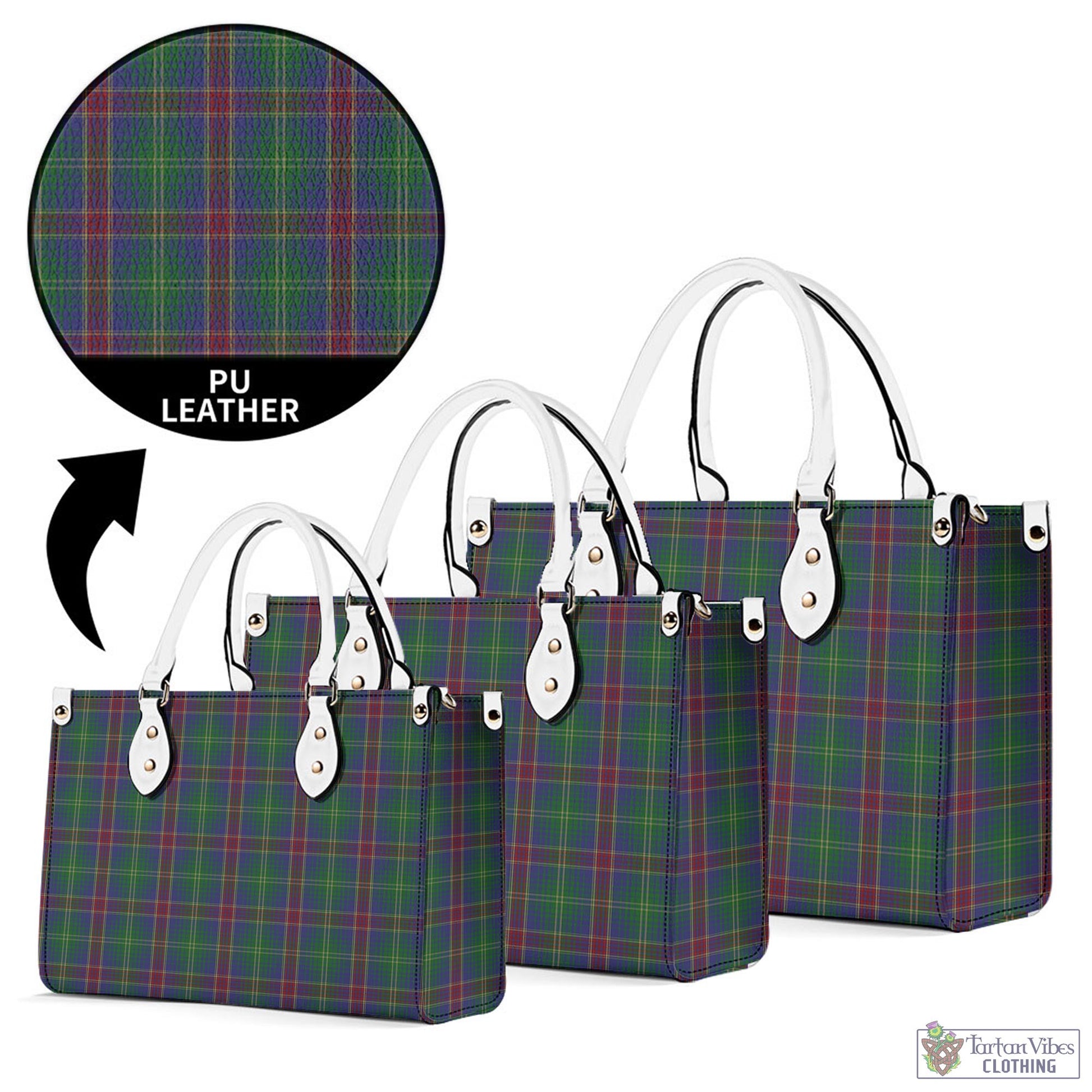 Tartan Vibes Clothing Hart of Scotland Tartan Luxury Leather Handbags