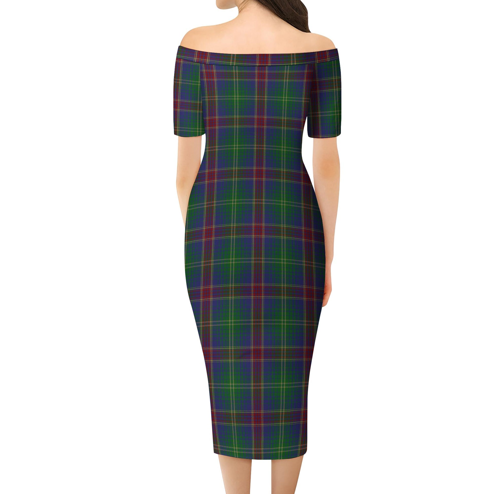 Hart of Scotland Tartan Off Shoulder Lady Dress - Tartanvibesclothing