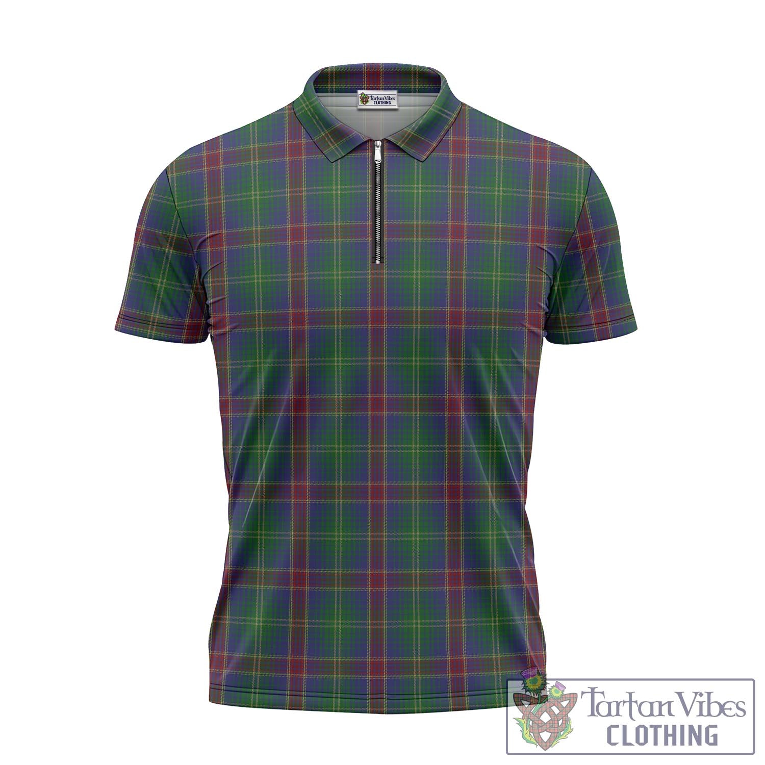 Tartan Vibes Clothing Hart of Scotland Tartan Zipper Polo Shirt