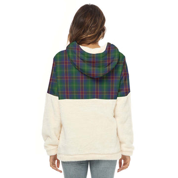 Hart Tartan Women's Borg Fleece Hoodie With Half Zip