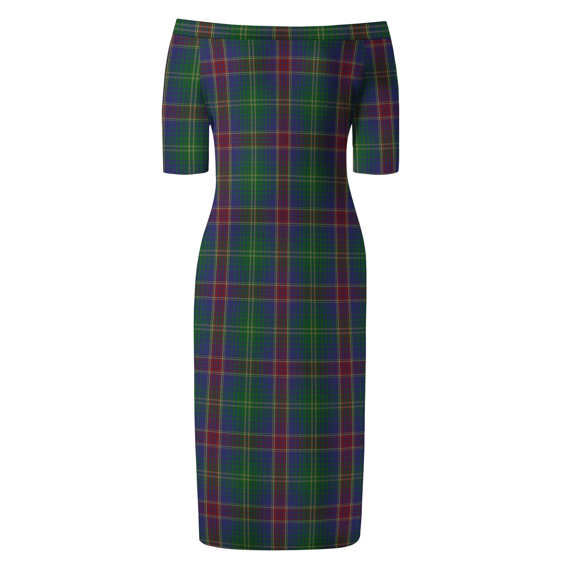 Hart of Scotland Tartan Off Shoulder Lady Dress - Tartanvibesclothing