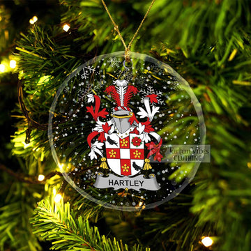 Hartley Irish Clan Christmas Glass Ornament with Coat of Arms