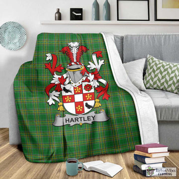 Hartley Irish Clan Tartan Blanket with Coat of Arms