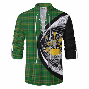 Harvey Irish Clan Ghillie Kilt Shirt Celtic Circle Style Men - Tartan Vibes Clothing