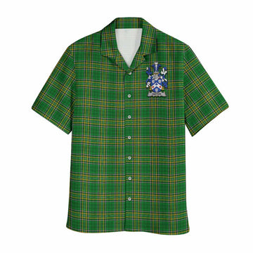 Hatton Irish Clan Tartan Hawaiian Shirt with Coat of Arms Kid - Tartan Vibes Clothing