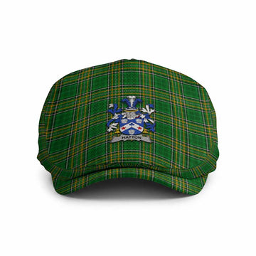 Hatton Irish Clan Tartan Jeff Cap, Tartan Flat Cap with Coat of Arm Jeff Hat - Tartan Vibes Clothing