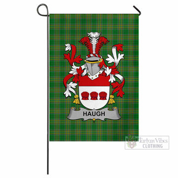 Haugh Irish Clan Tartan Flag with Coat of Arms