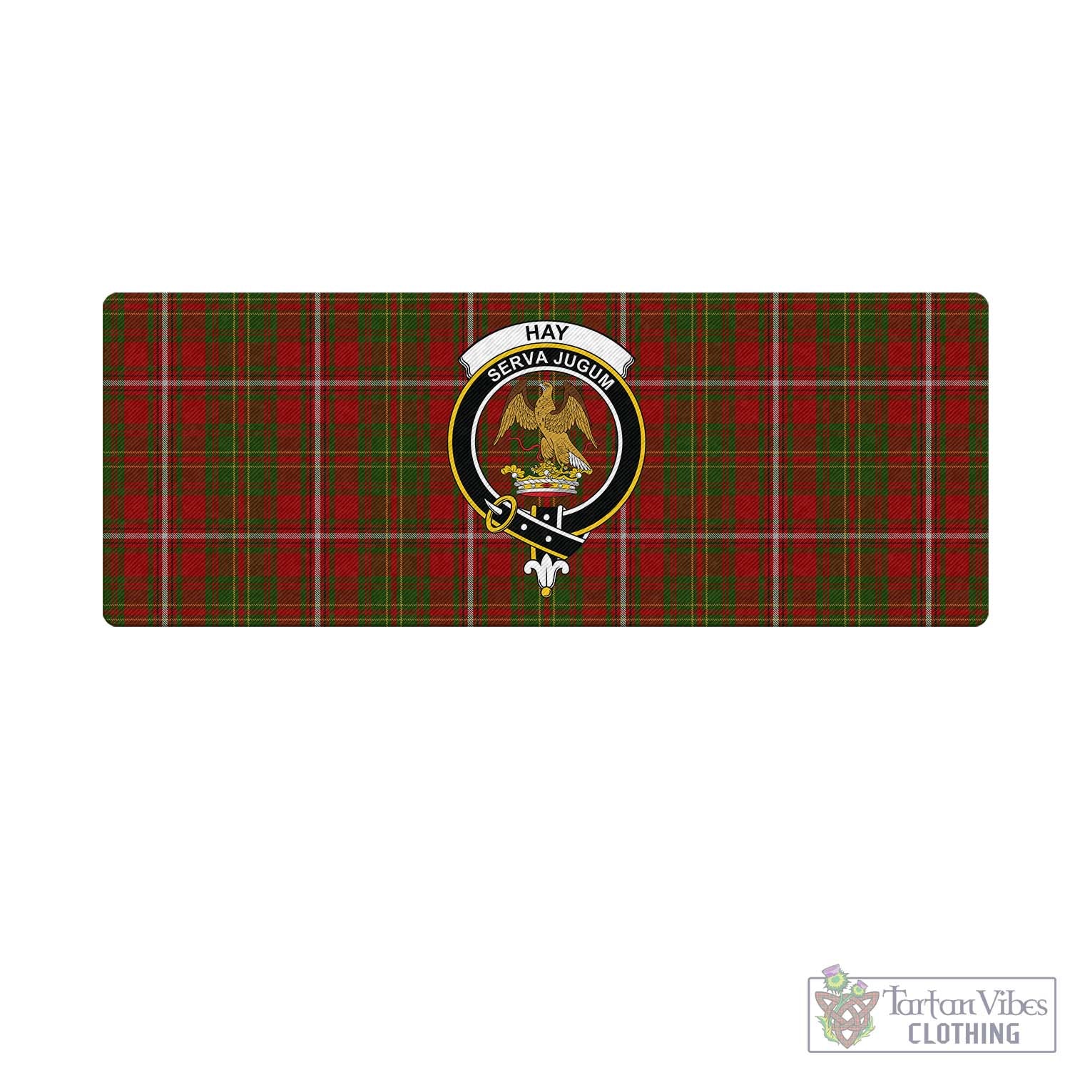 Tartan Vibes Clothing Hay Tartan Mouse Pad with Family Crest