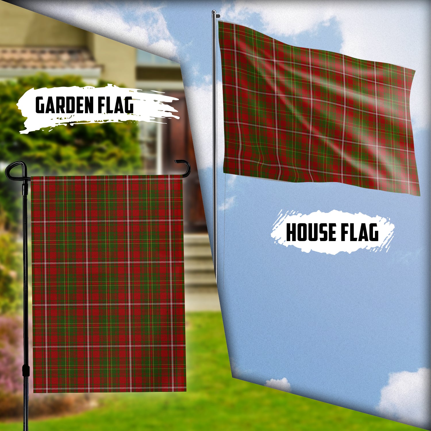 Hay Tartan Flag Garden Flag (Vertical) - Tartan Vibes Clothing