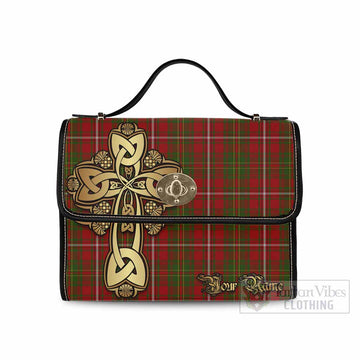 Hay Tartan Waterproof Canvas Bag Golden Thistle Celtic Cross Style