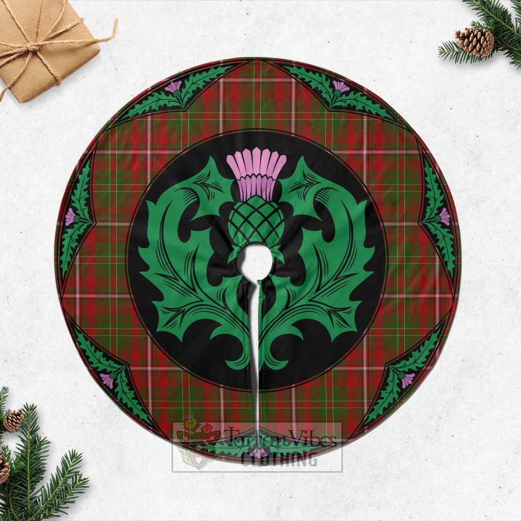 Tartan Vibes Clothing Hay Tartan Christmas Tree Skirt Scottish Thistle Style