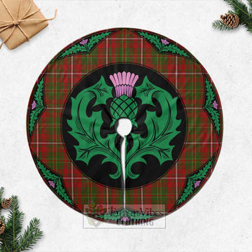 Hay Tartan Christmas Tree Skirt Scottish Thistle Style