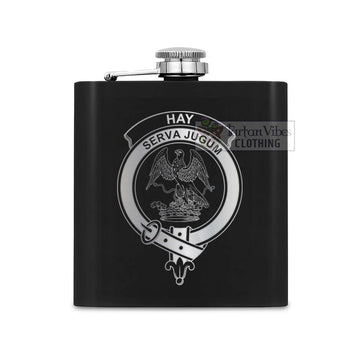 Hay Crest Hip Flask Set 7oz Black Stainless Steel with A Gift Box