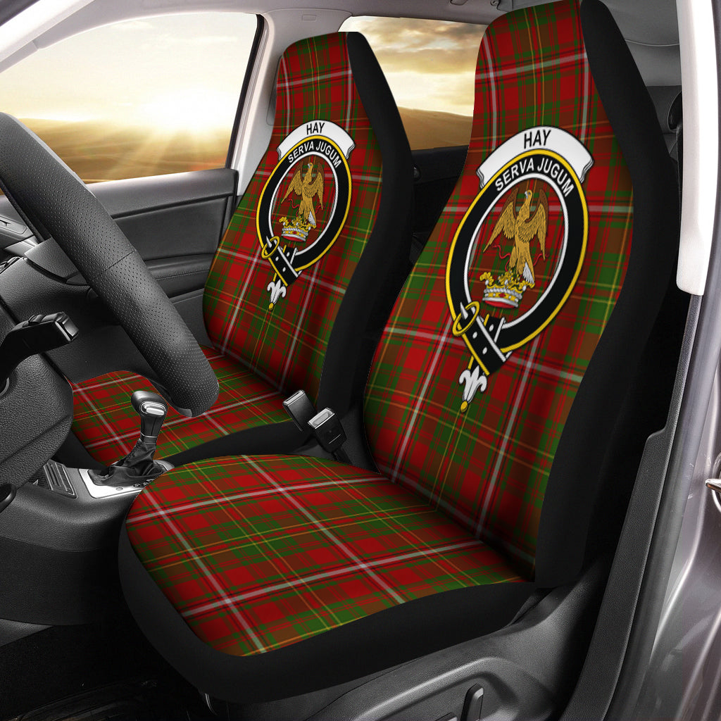 Hay Tartan Car Seat Cover with Family Crest One Size - Tartanvibesclothing