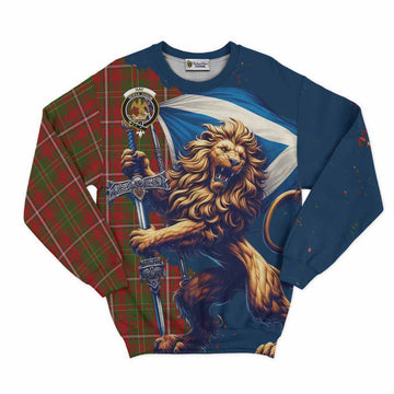 Hay Tartan Family Crest Sweatshirt with Scottish Majestic Lion