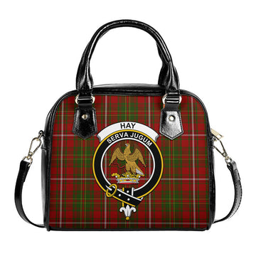 Hay Tartan Shoulder Handbags with Family Crest