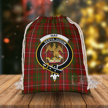 Hay Tartan Christmas Santa's Bag with Family Crest