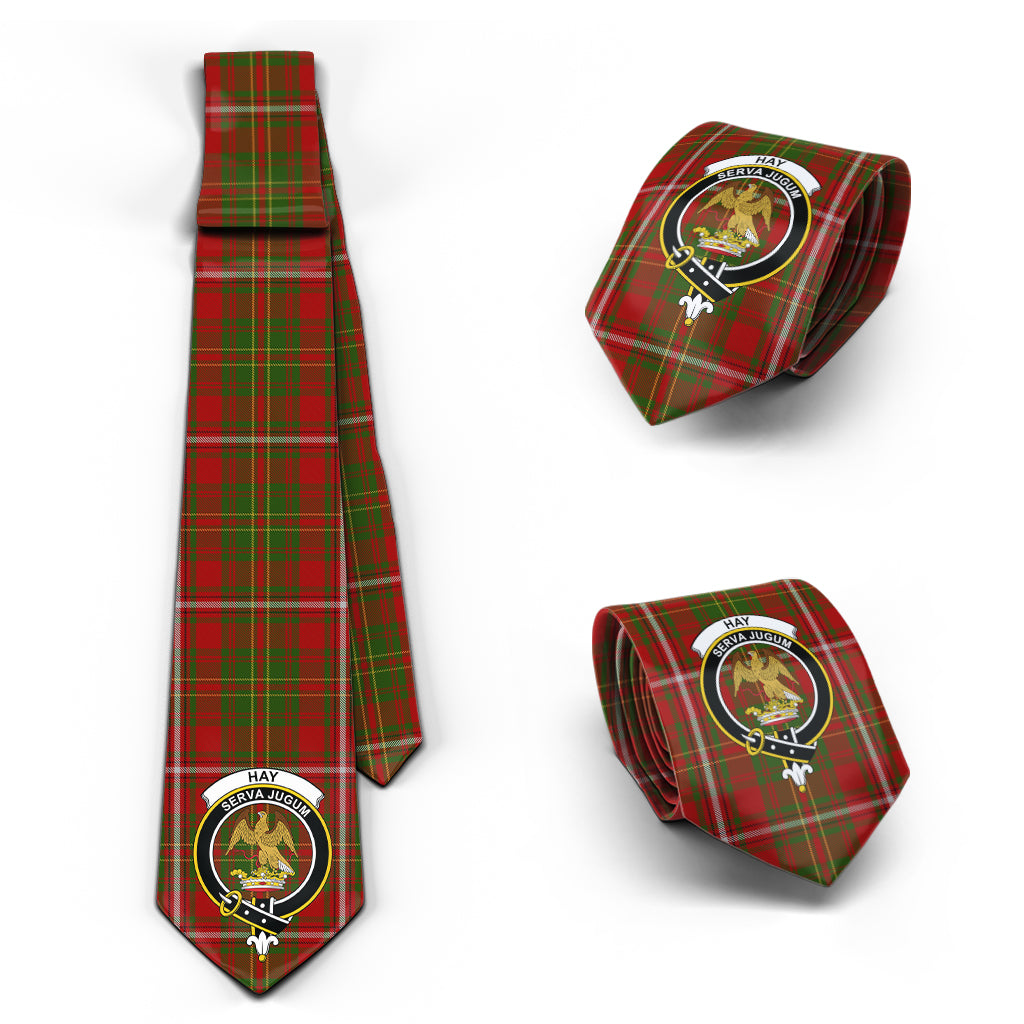 Hay Tartan Classic Necktie with Family Crest Necktie One Size - Tartan Vibes Clothing