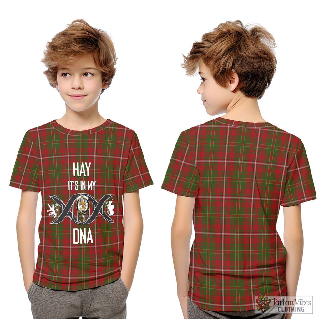 Hay Tartan Kid T-Shirt with Family Crest DNA In Me Style Youth XL Size14 - Tartanvibesclothing Shop