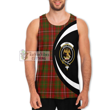 Hay Tartan Men's Tank Top with Family Crest Circle Style