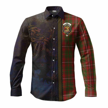Hay Tartan Family Crest Long Sleeve Button Shirt Alba Gu Brath Be Brave Lion Ancient Style Men's Shirt S - Tartan Vibes Clothing