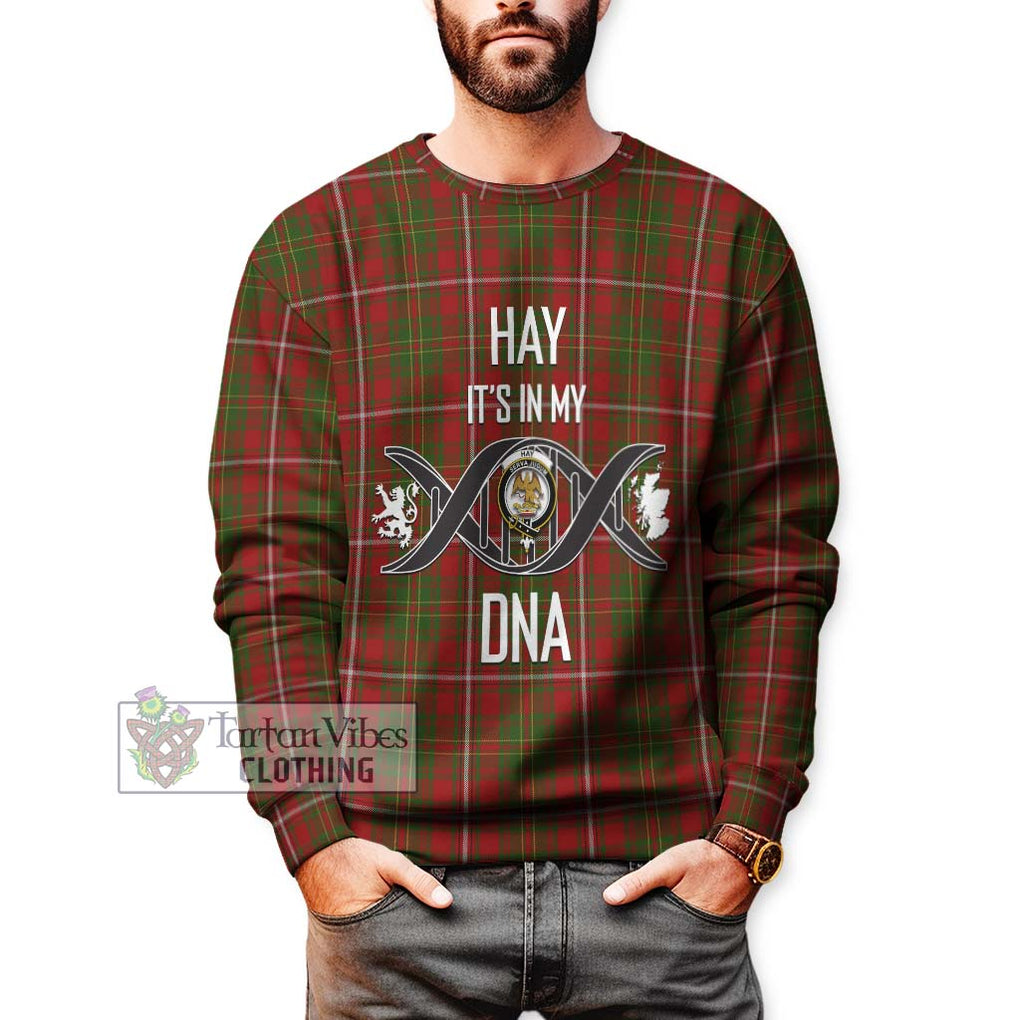 Hay Tartan Sweatshirt with Family Crest DNA In Me Style Unisex - Tartanvibesclothing Shop