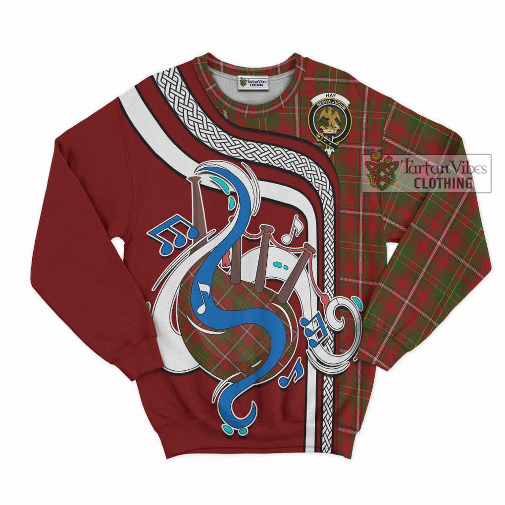 Tartan Vibes Clothing Hay Tartan Sweatshirt with Epic Bagpipe Style