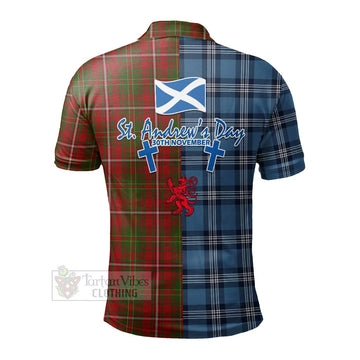 Hay Tartan Polo Shirt Happy St. Andrew's Day Half Tartan Style