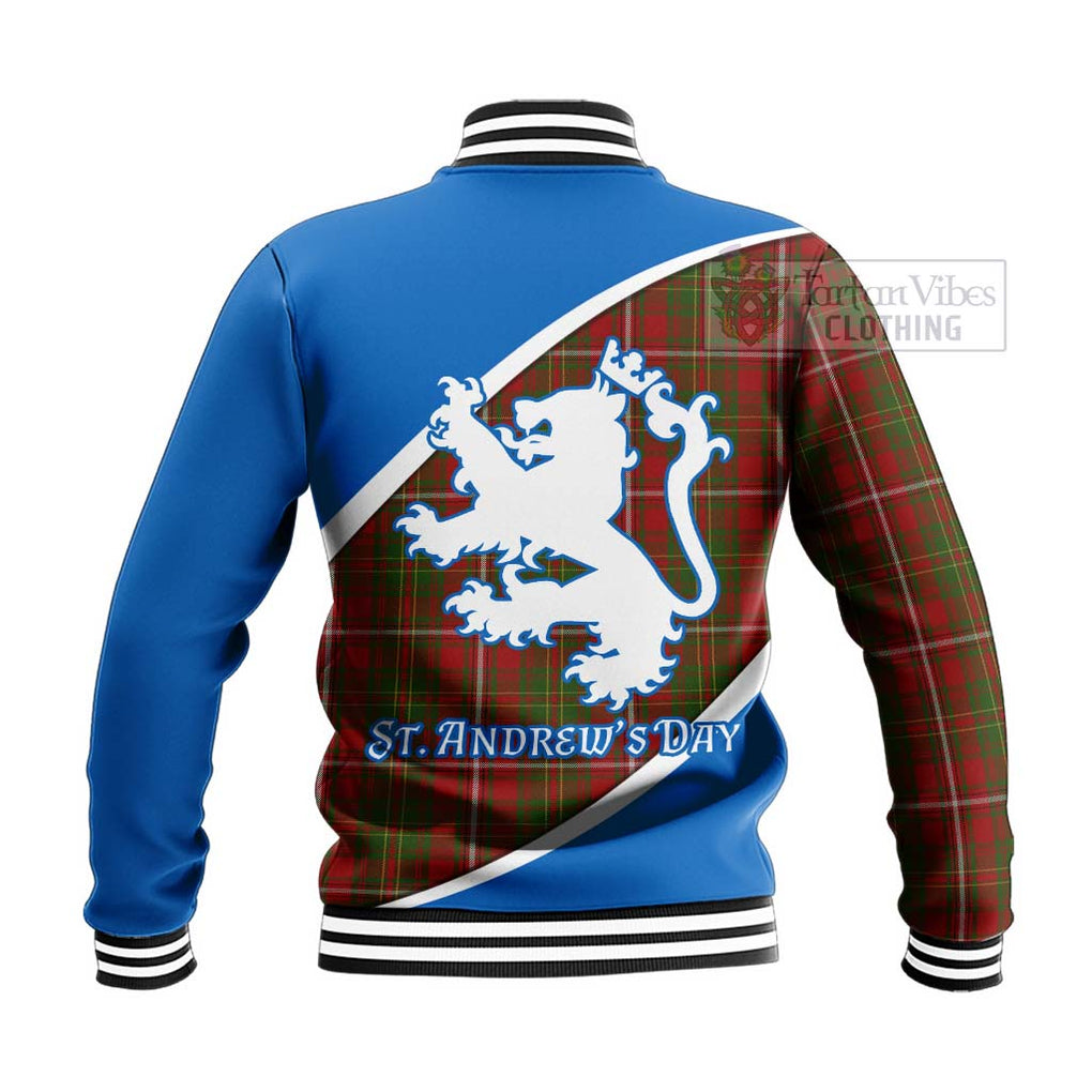 Tartan Vibes Clothing Hay Family Crest Tartan Baseball Jacket Celebrate Saint Andrew's Day in Style