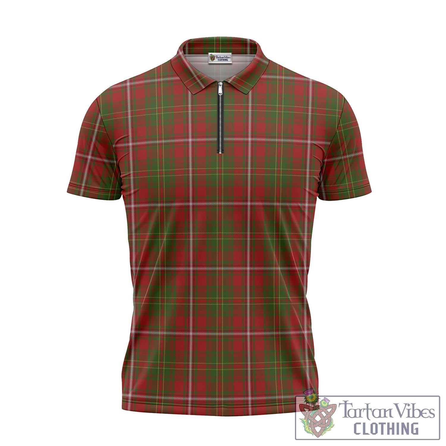 Tartan Vibes Clothing Hay Tartan Zipper Polo Shirt