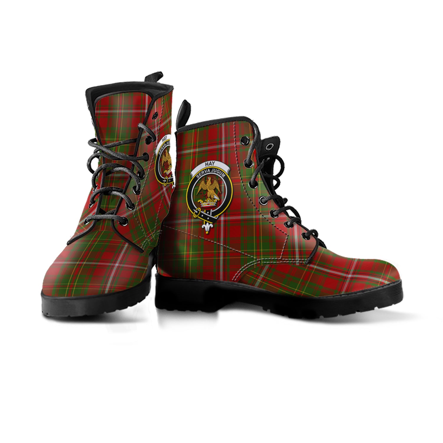 hay-tartan-leather-boots-with-family-crest