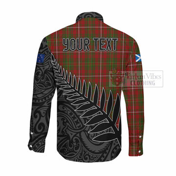 Hay Crest Tartan Long Sleeve Button Shirt with New Zealand Silver Fern Half Style