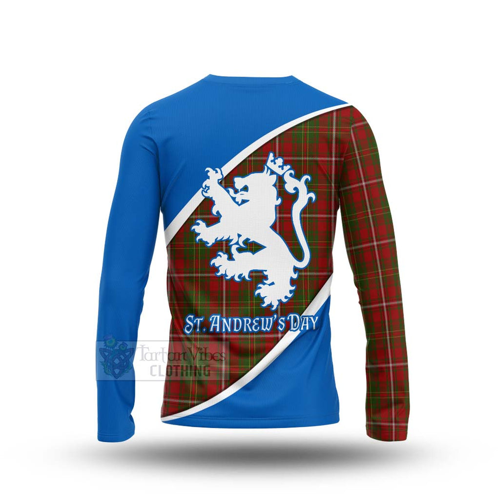 Tartan Vibes Clothing Hay Family Crest Tartan Long Sleeve T-Shirt Celebrate Saint Andrew's Day in Style