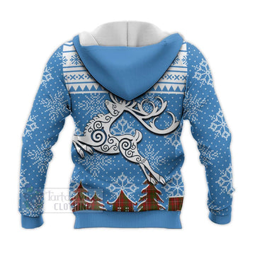 Hay Clan Christmas Knitted Hoodie Celtic Reindeer Style