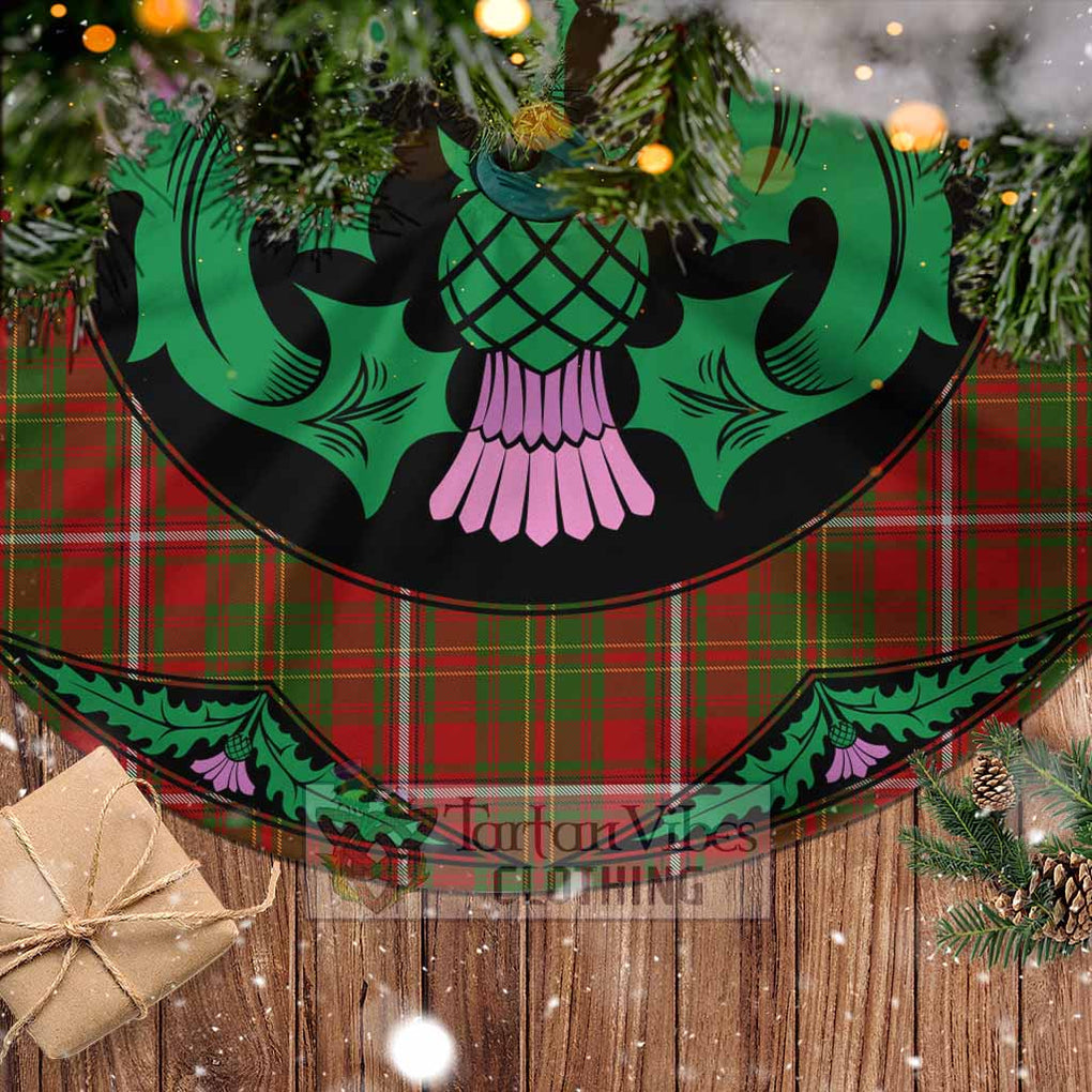 Tartan Vibes Clothing Hay Tartan Christmas Tree Skirt Scottish Thistle Style