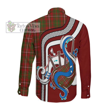 Hay Tartan Long Sleeve Button Shirt with Epic Bagpipe Style