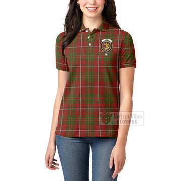 Hay Tartan Women's Polo Shirt with Family Crest Celtic Skull Style