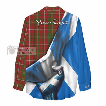 Hay Tartan Women's Casual Shirt with Family Crest Scotland Patriotic Style