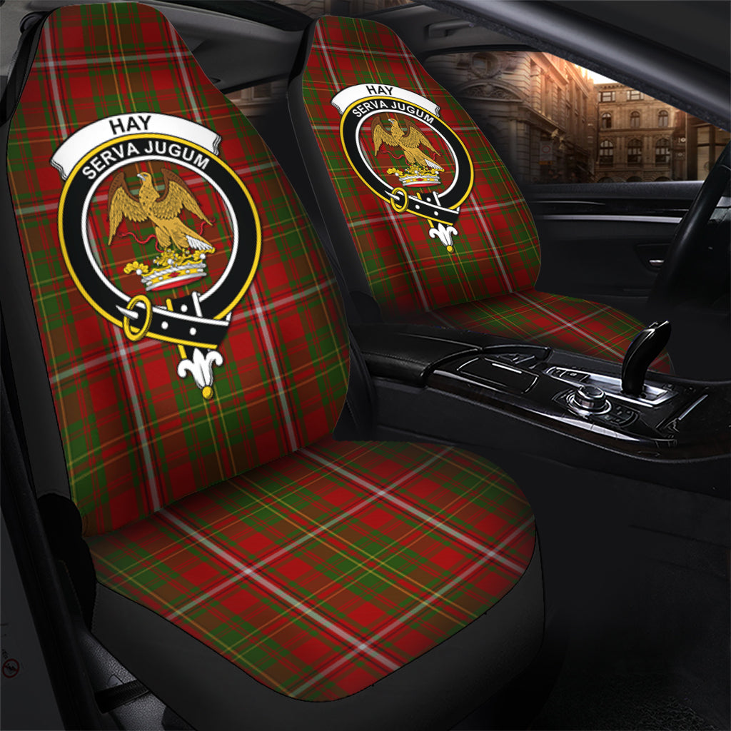 Hay Tartan Car Seat Cover with Family Crest - Tartanvibesclothing