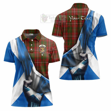 Hay Tartan Women's Polo Shirt with Family Crest Scotland Patriotic Style