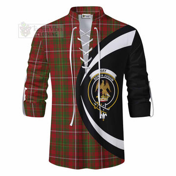 Hay Tartan Ghillie Kilt Shirt with Family Crest Circle Style