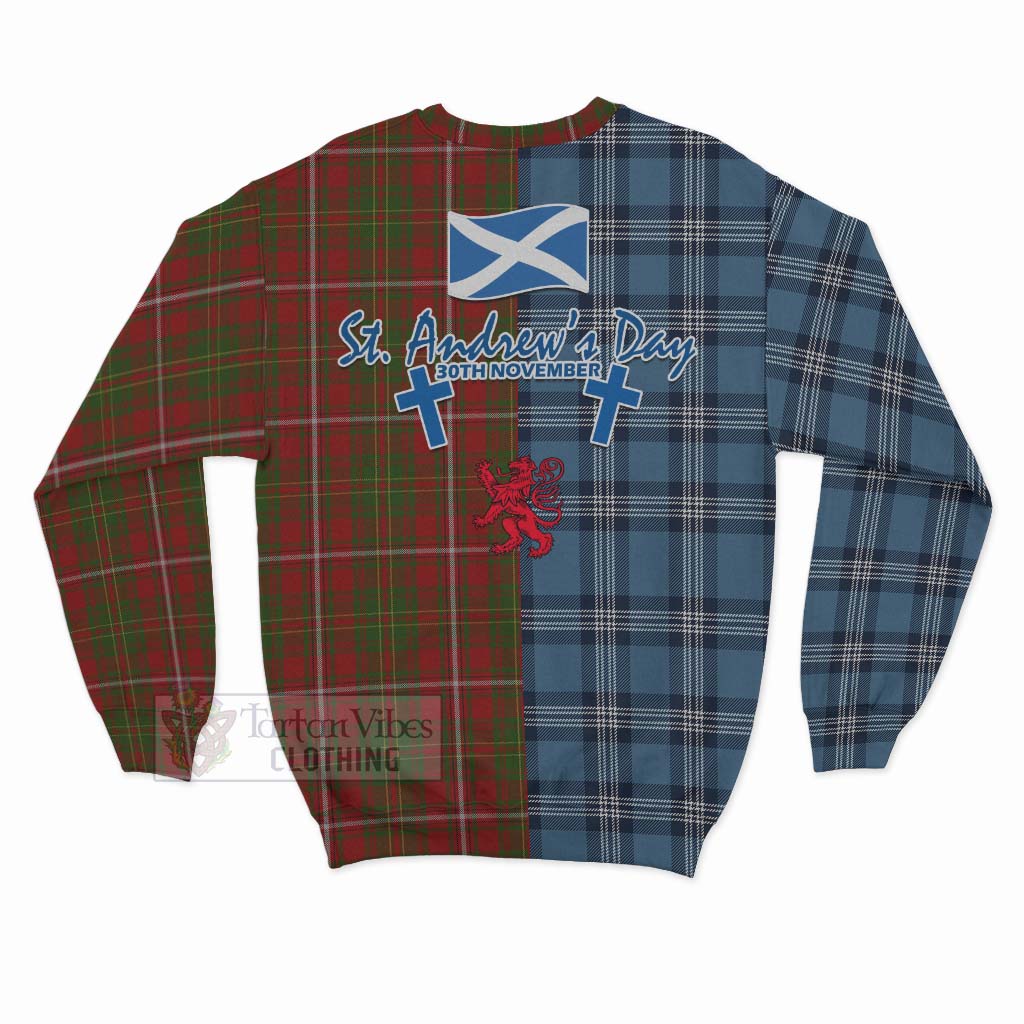 Tartan Vibes Clothing Hay Tartan Sweatshirt Happy St. Andrew's Day Half Tartan Style