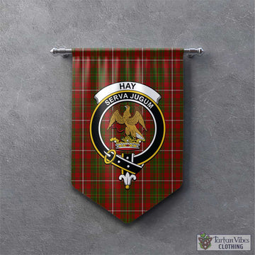 Hay Tartan Gonfalon, Tartan Banner with Family Crest